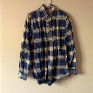 Button up plaid tee